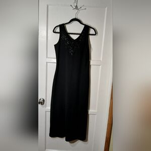 Carole Little, black sleeveless dress. Size medium